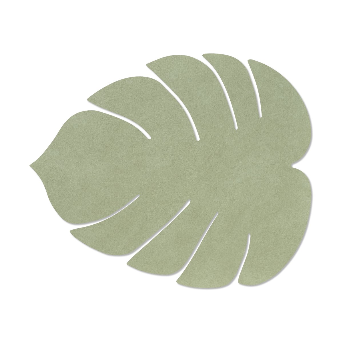 LIND DNA Monstera Leaf Nupo dækkeserviet L Olive green