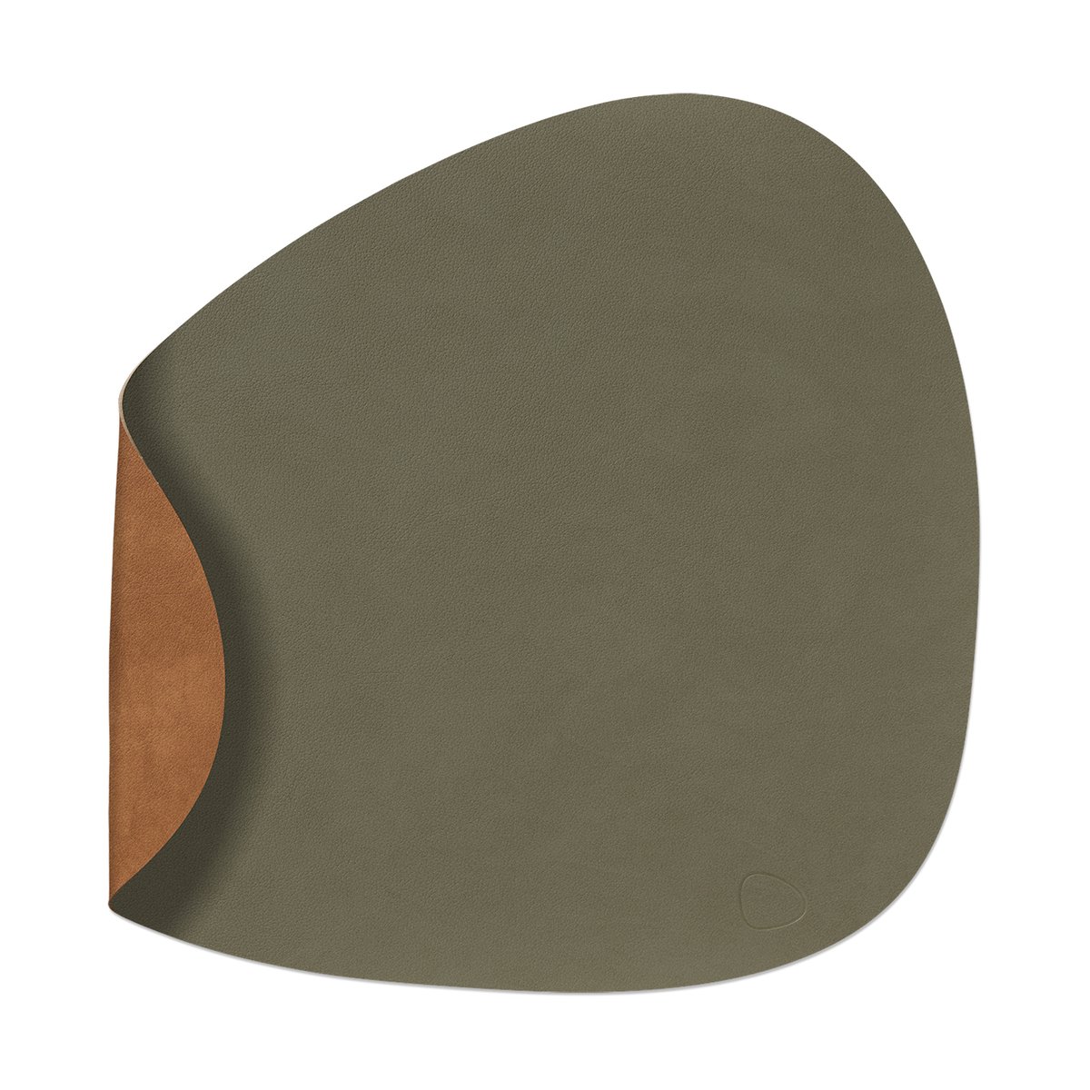 LIND DNA Nupo dækkeserviet vendbar curve L 1 stk. Army green/Nature