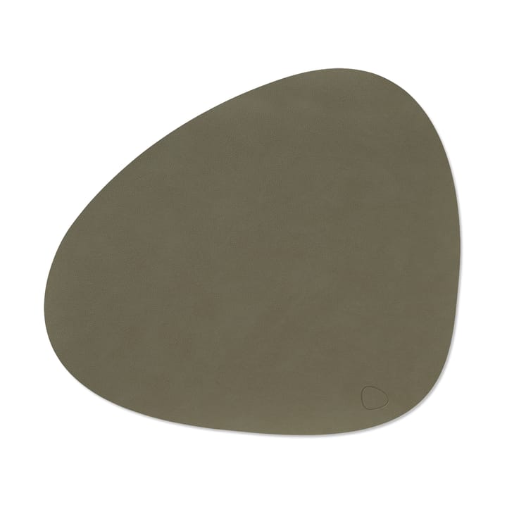 Nupo dækkeserviet vendbar curve L 1 stk., Army green/Nature LIND DNA