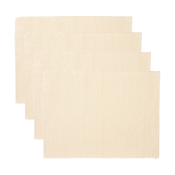 Uni dækkeserviet 35x46 cm 4-pak, Cremet beige Linum