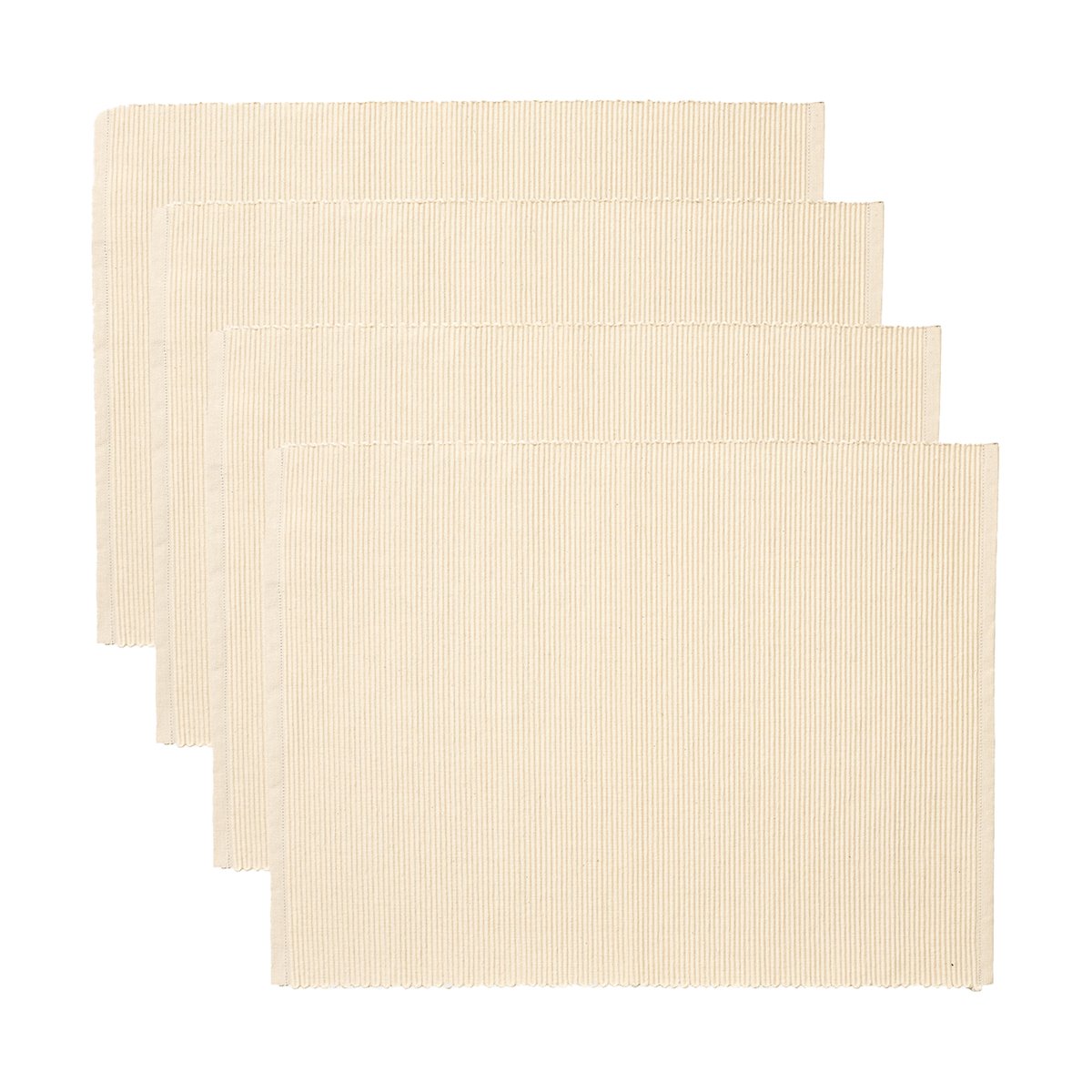 Linum Uni dækkeserviet 35×46 cm 4-pak Cremet beige