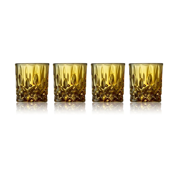 Sorrento shotglas 4 cl 4-pak - Amber - Lyngby Glas