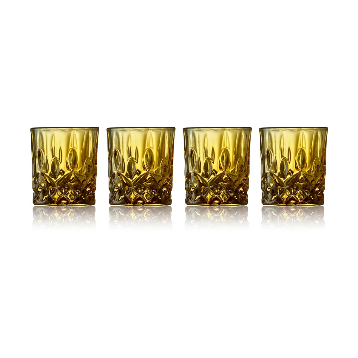 Lyngby Glas Sorrento shotglas 4 cl 4-pak Amber