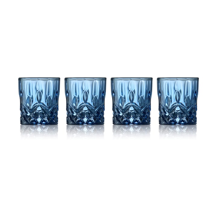 Sorrento shotglas 4 cl 4-pak, Blå Lyngby Glas