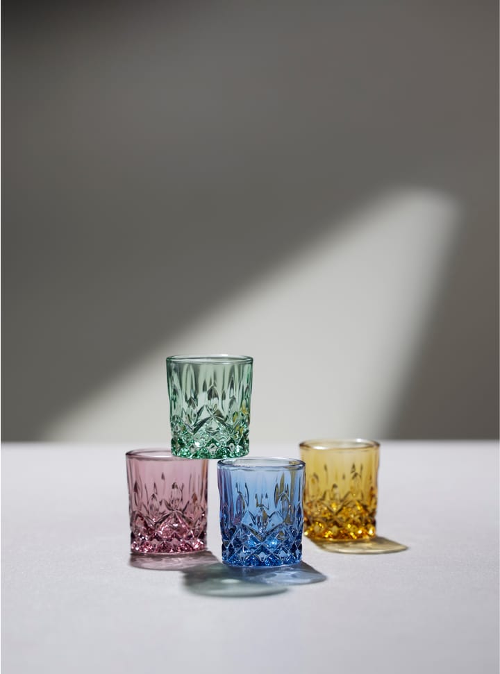 Sorrento shotglas 4 cl 4-pak, Blå Lyngby Glas