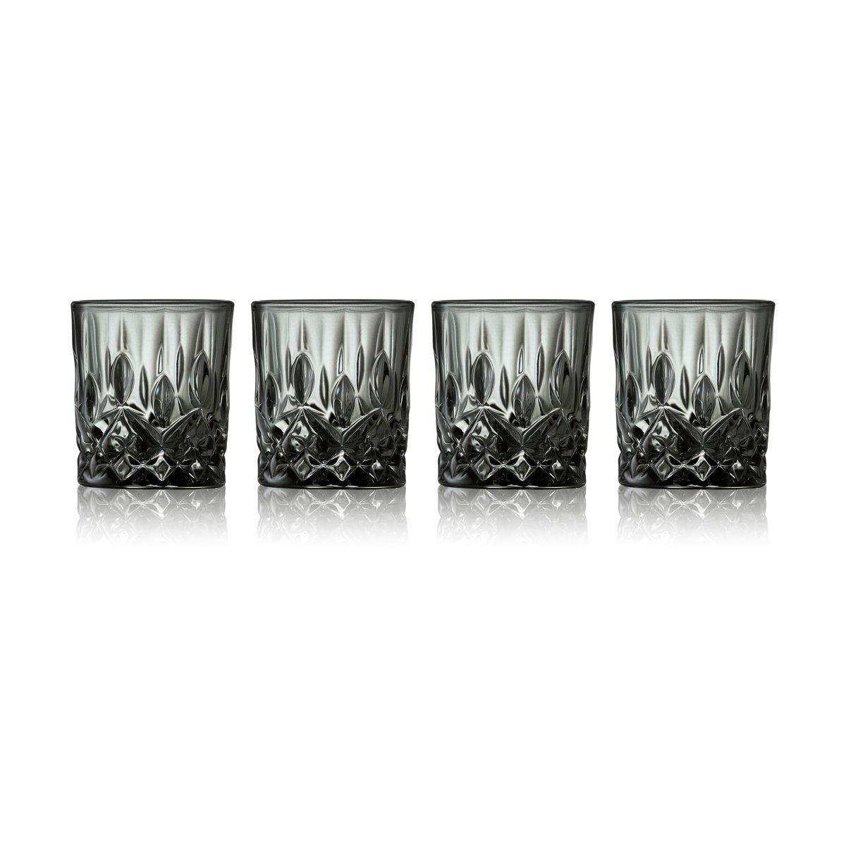 Lyngby Glas Sorrento shotglas 4 cl 4-pak Smoke