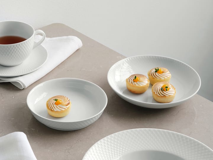 Rhombe desserttallerken Ø16 cm, Hvid Lyngby Porcelæn