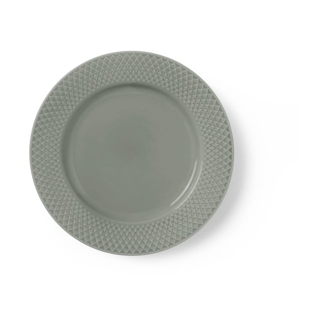 Rhombe Earth frokosttallerken Ø21 cm - Moss - Lyngby Porcelæn