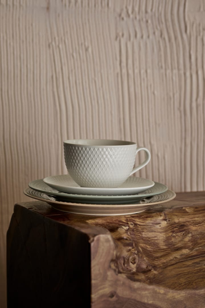 Rhombe Earth frokosttallerken Ø21 cm, Moss Lyngby Porcelæn