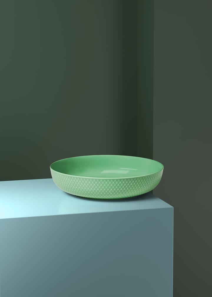 Rhombe Serveringsskål Ø28 cm, Grøn Lyngby Porcelæn