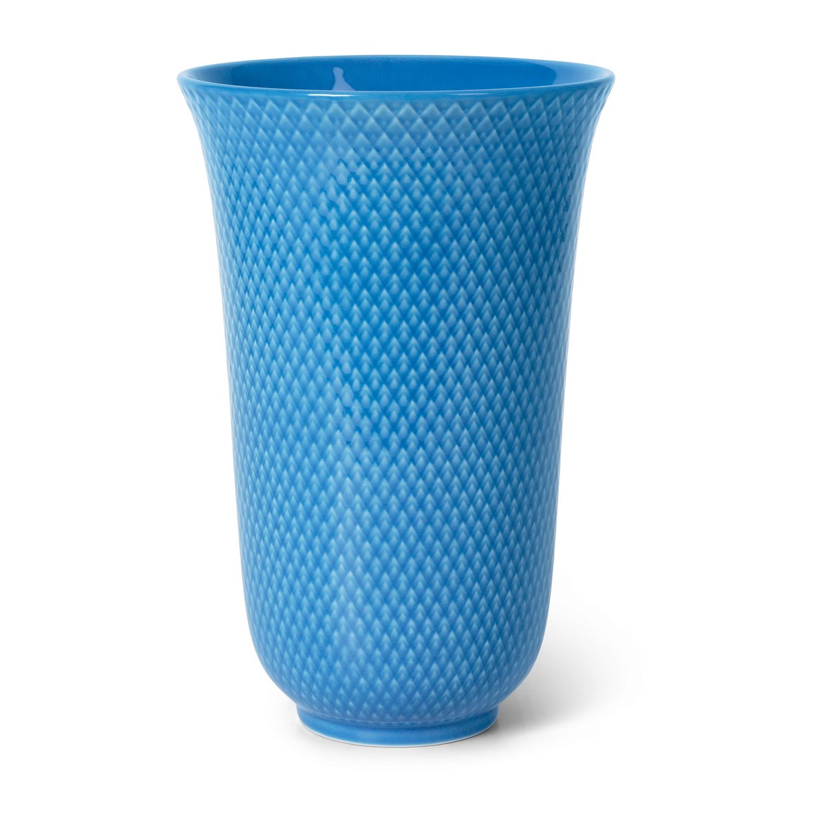 Lyngby Porcelæn Rhombe vase 20 cm Blå