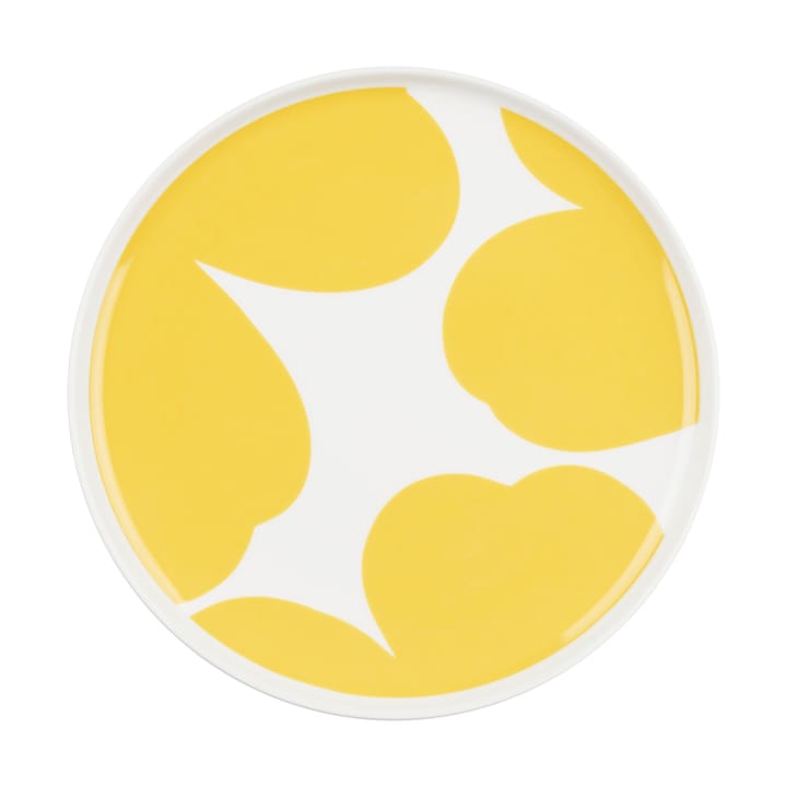 Iso Unikko assiet Ø20 cm, White-spring yellow Marimekko