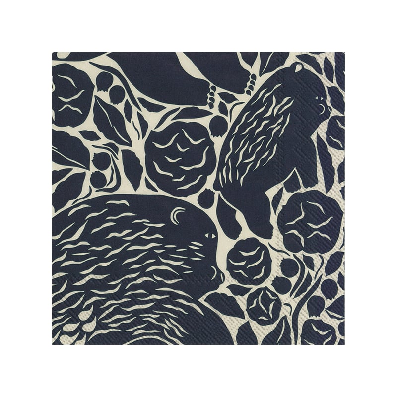 Marimekko Karhuemo servietter 20-pak Linen/Black