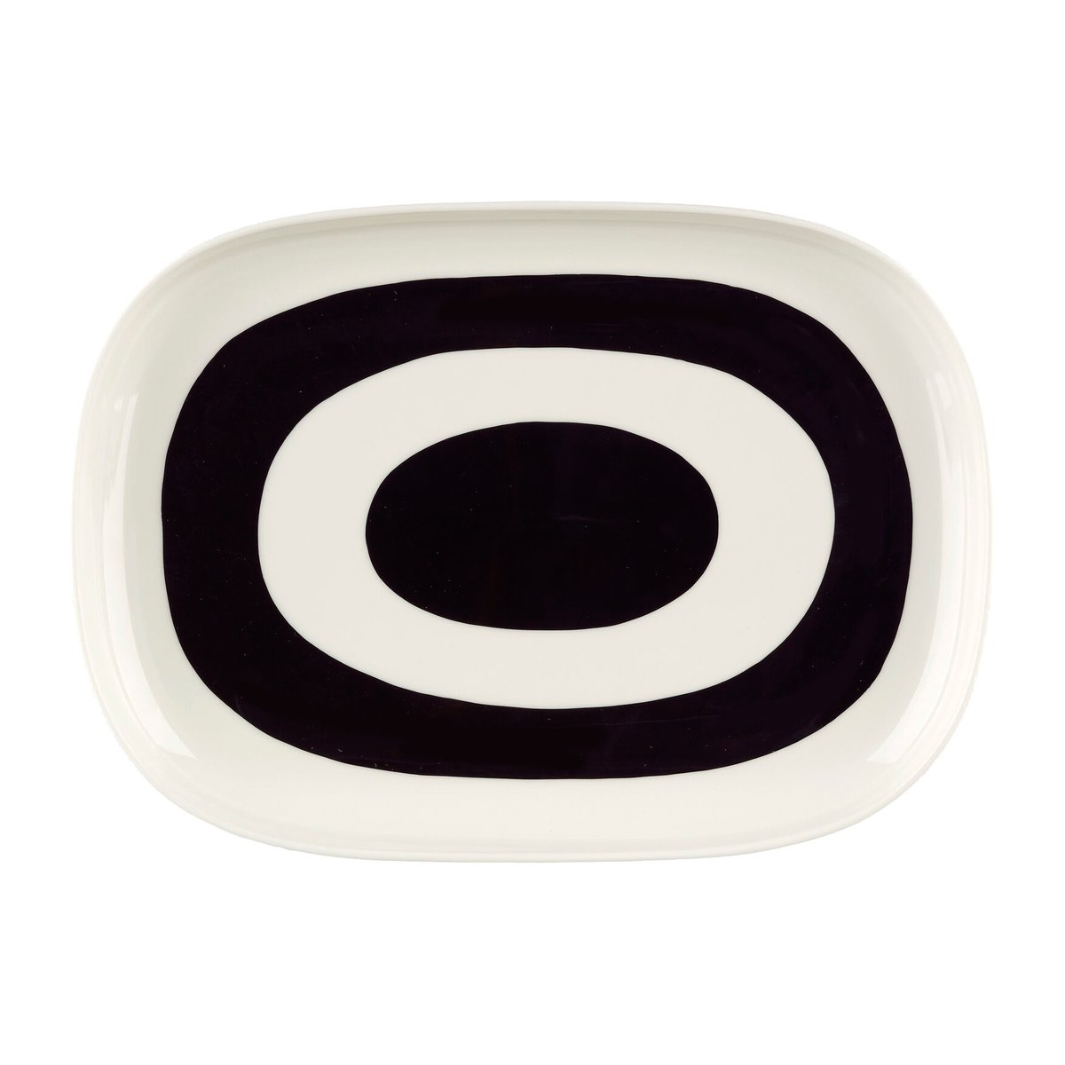 Marimekko Melooni tallerken 32×23 cm White/Clay