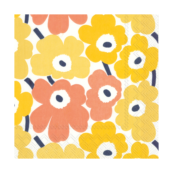 Marimekko Mini Unikko servietter 20-pak Yellow