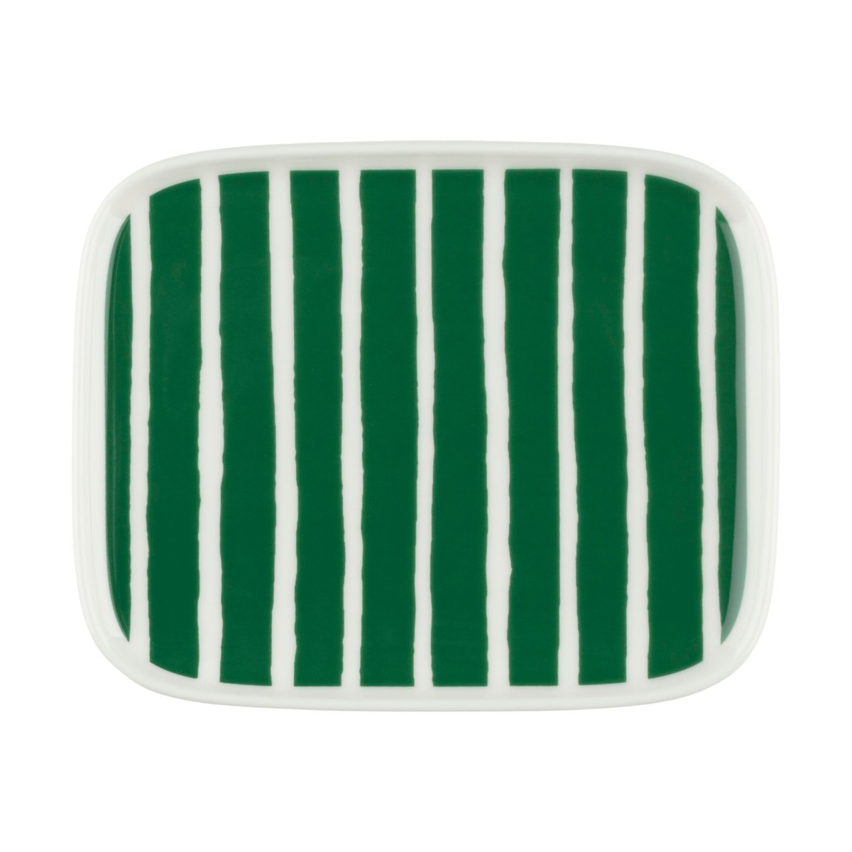 Marimekko Oiva Piccolo tallerken 12×15 cm White-green