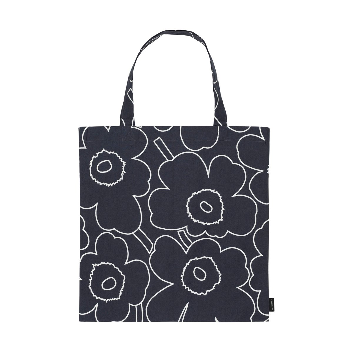 Marimekko Pieni Piirto Unikko taske 44×43 cm Black-white