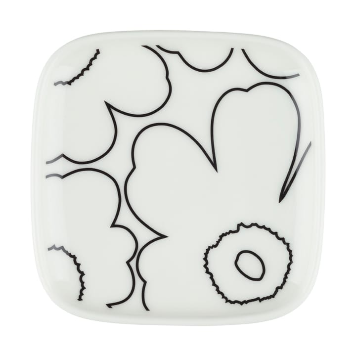 Piirto Unikko asiet 10x10 cm, White-black Marimekko