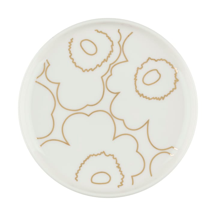 Piirto Unikko Oiva tallerken Ø13,5 cm - White-gold - Marimekko