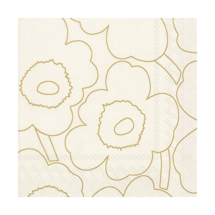 Piirto Unikko serviet 33x33 cm 20-pak, Gold Marimekko