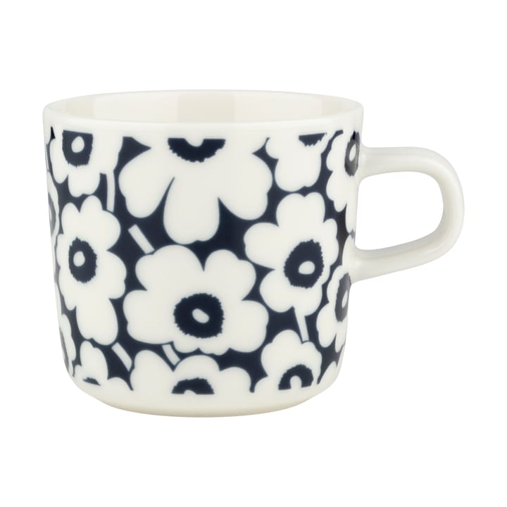 Pikkuinen Unikko kaffekop 20 cl, Dark blue-white Marimekko