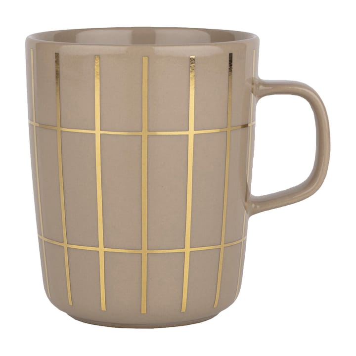 Tiiliskivi metal krus 25 cl, Beige/Guld Marimekko