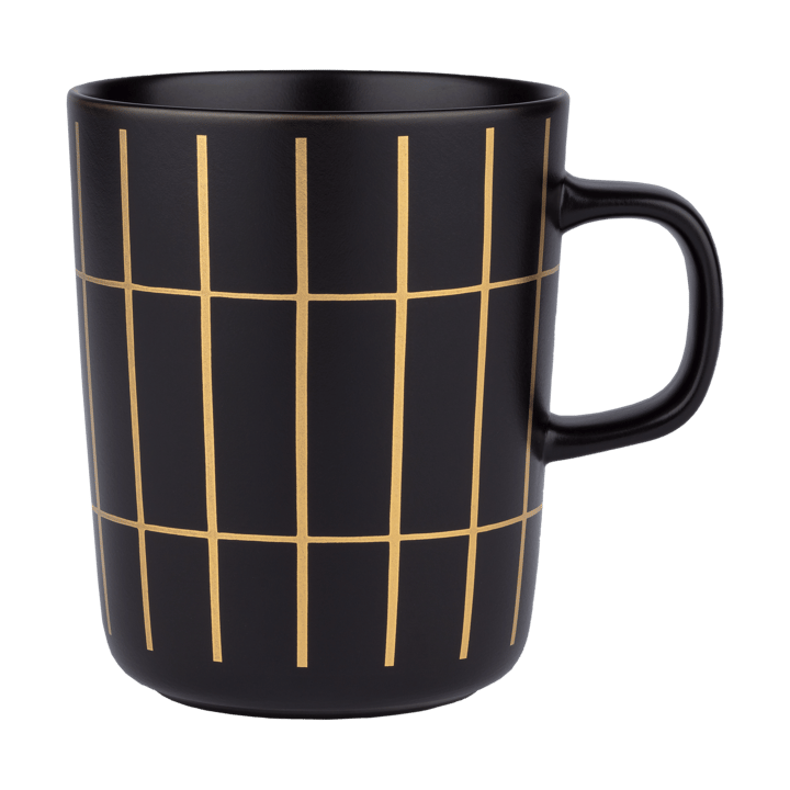 Tiiliskivi metal krus 25 cl, Black-gold Marimekko