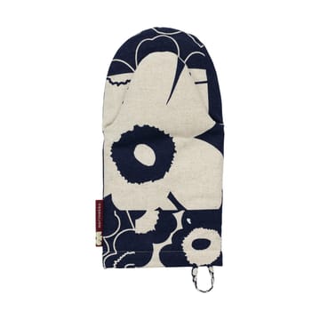 Unikko kollaasi grydehandske - Linen-dark navy - Marimekko