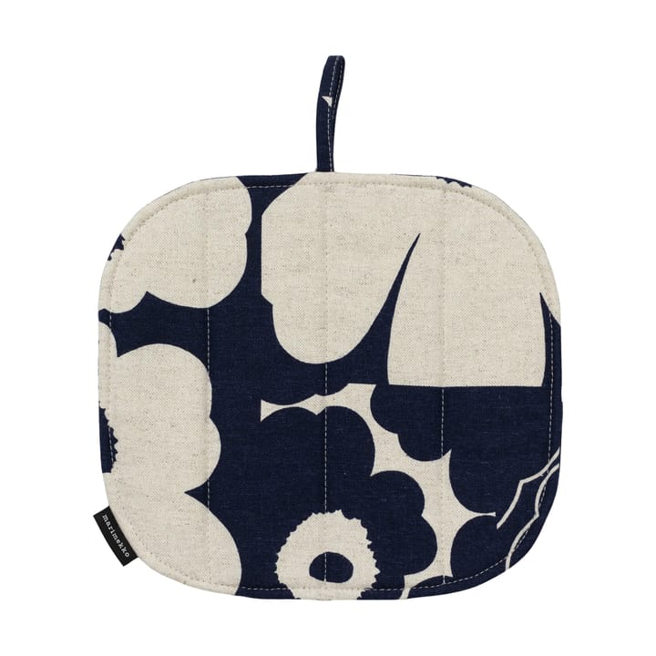 Unikko kollaasi grydelap 21,5x21,5 cm, Linen-dark navy Marimekko