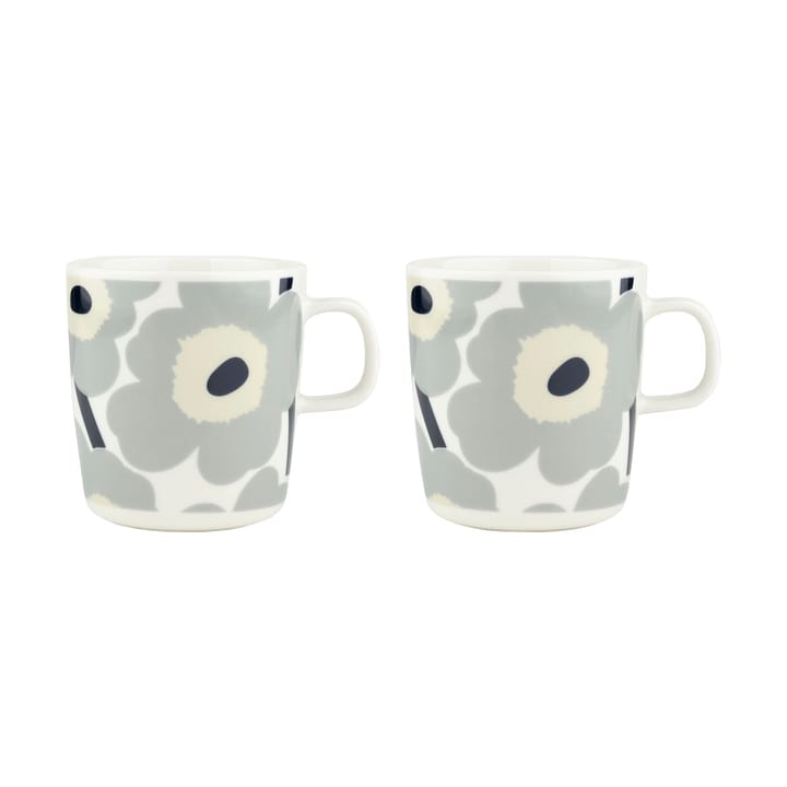 Unikko kop 40 cl 2-pak, White-light grey-sand-dark blue Marimekko