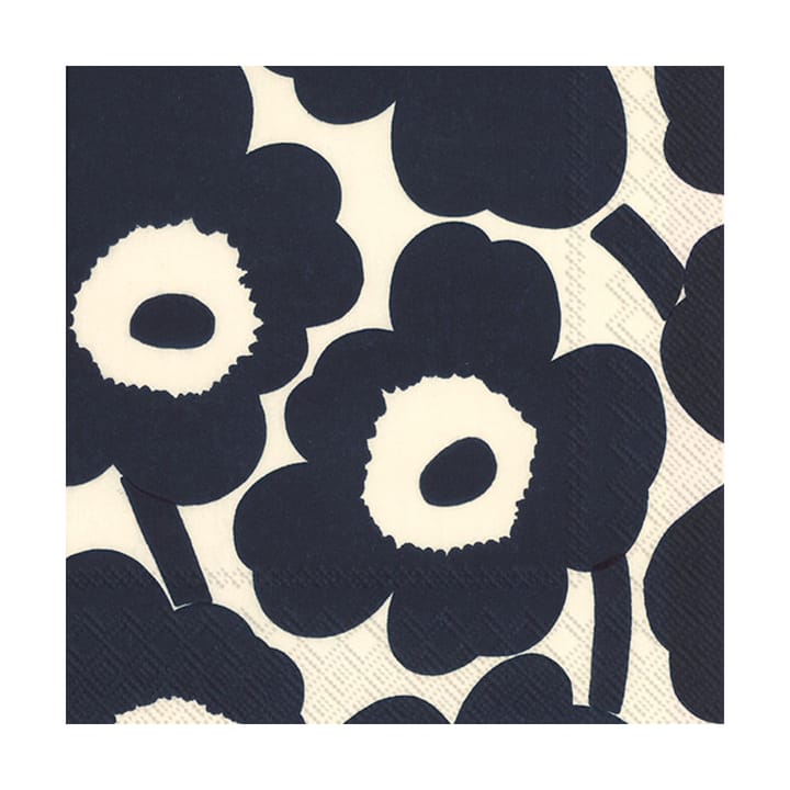 Unikko servietter 33x33 cm 20-pak, Dark Blue Marimekko