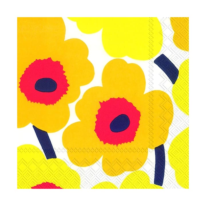 Unikko servietter 33x33 cm 20-pak - Mørk gul - Marimekko