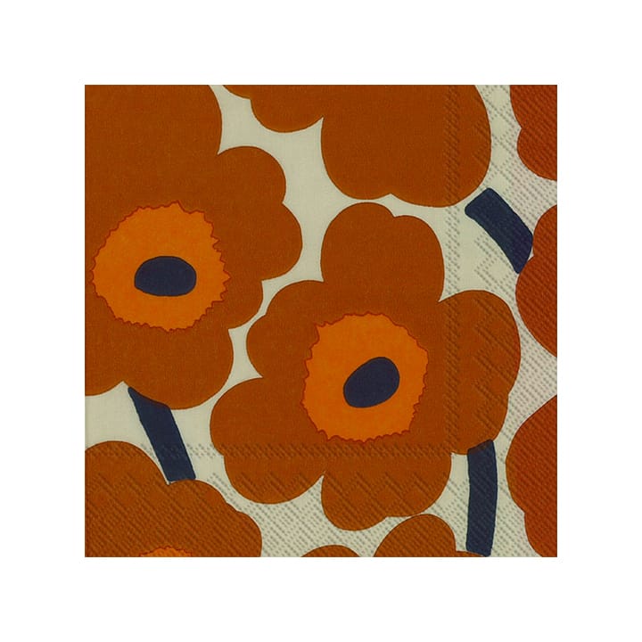 Unikko servietter 33x33 cm 20-pak - Terracotta - Marimekko