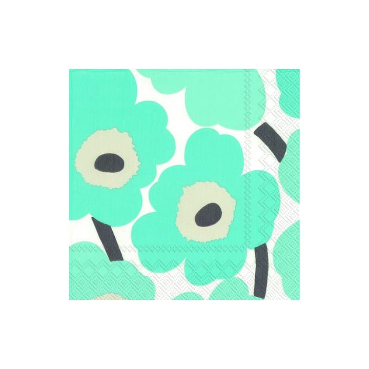 Unikko servietter 33x33 cm 20-pak - Turkis - Marimekko