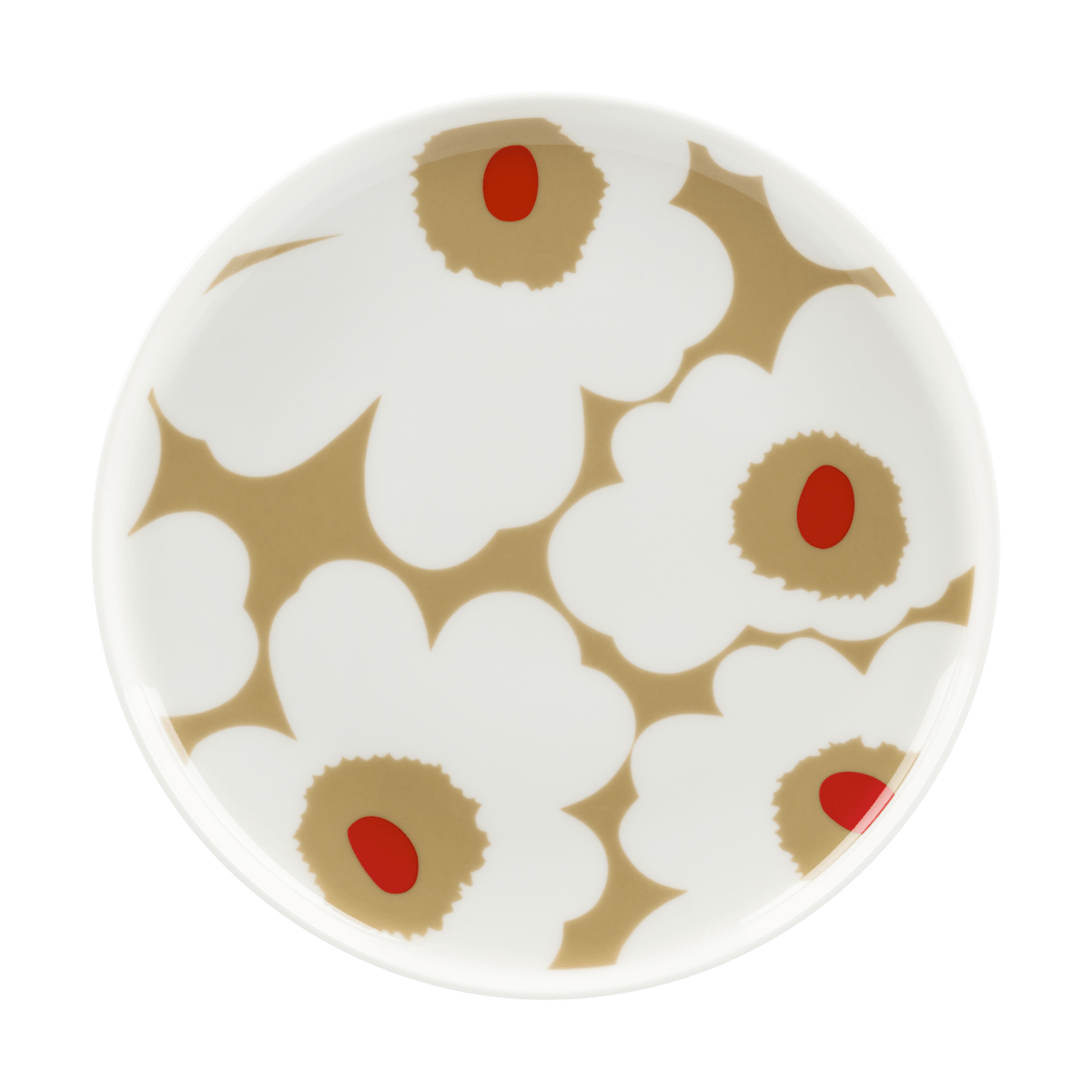 Marimekko Unikko tallerken Ø20 cm White-beige-red