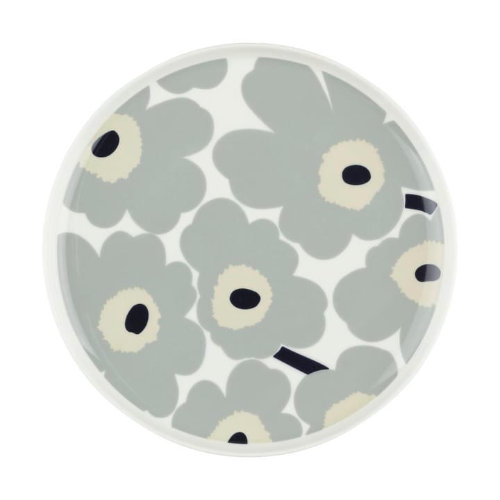 Unikko tallerken Ø25 cm, White-light grey-sand-dark blue Marimekko