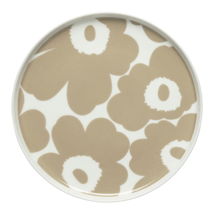 Unikko tallerken beige/hvid, Ø20 cm Marimekko