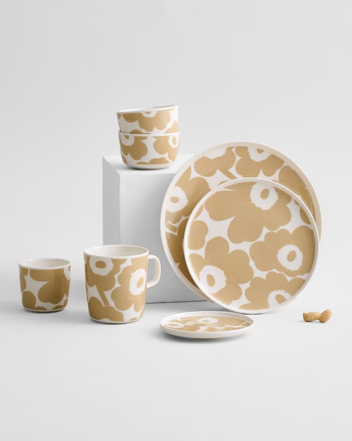 Unikko tallerken beige/hvid, Ø20 cm Marimekko