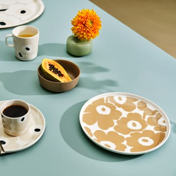 Unikko tallerken beige/hvid - Ø25 cm - Marimekko