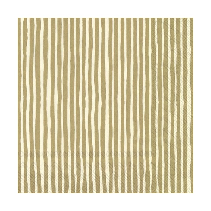 Varvunraita servietter 33x33 cm 20-pak, Gold Marimekko