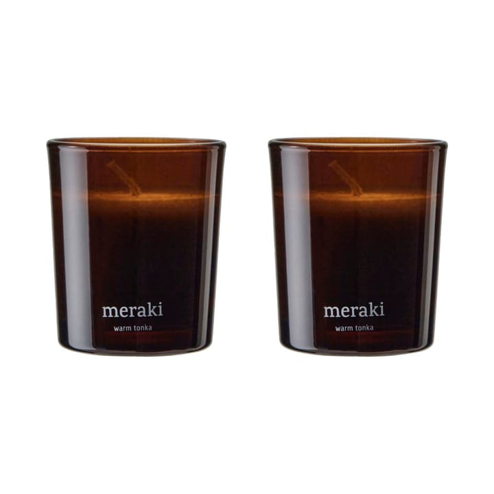 Meraki duftlys 12 timer 2-pak - Warm tonka - Meraki