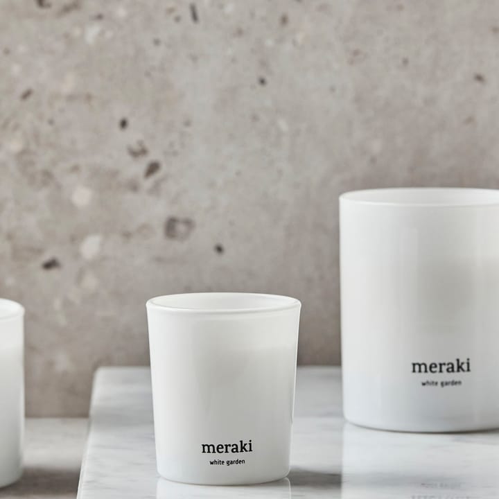 Meraki duftlys 12 timer 2-pak, White garden Meraki