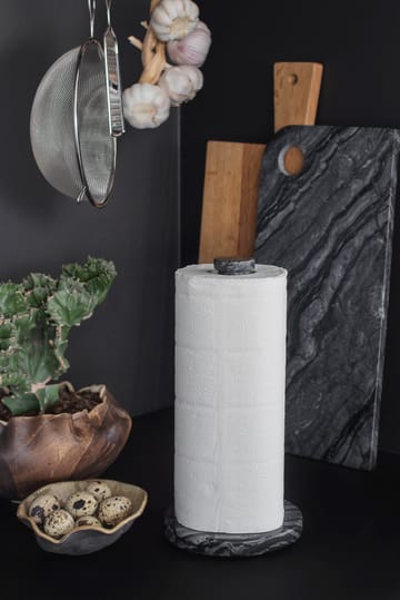 Marble køkkenrulleholder - Black-grey - Mette Ditmer