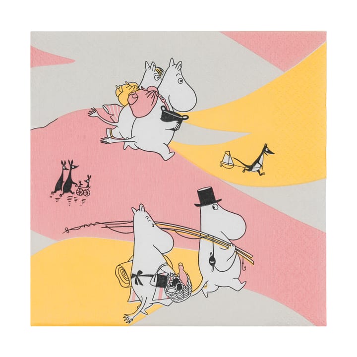 Family Time papirserviet 33x33 cm 20-pak, Flerfarvet Moomin Arabia