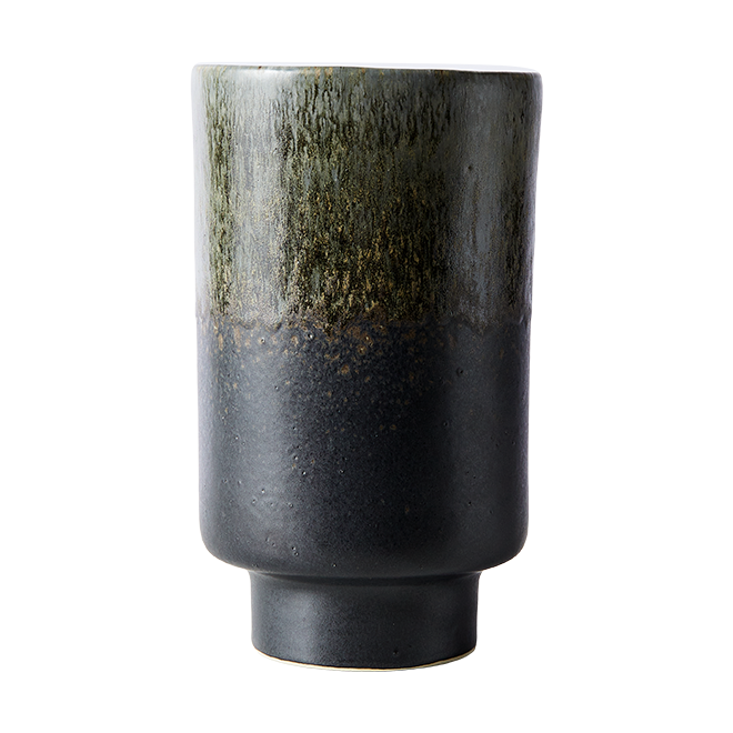 MUUBS Lago vase M Ø13×22 cm Forest green