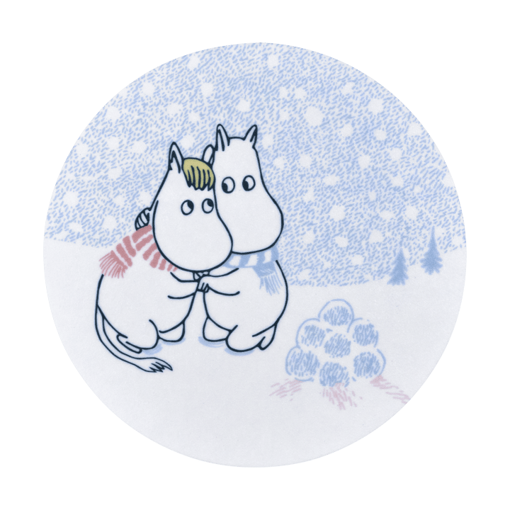 Moomin glasbrikker Ø10 cm - Let it snow - Muurla