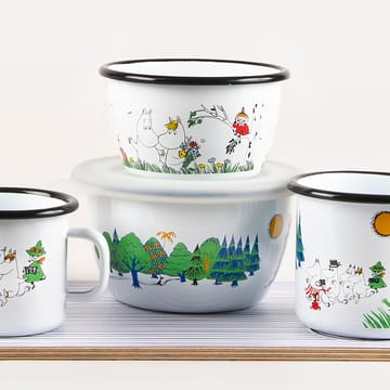 Mumi Colors emaljeskål 60 cl - Moominvalley - Muurla