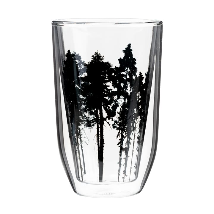 Nordic The Forest hot drinks glas 30 cl - Klar/Sort - Muurla