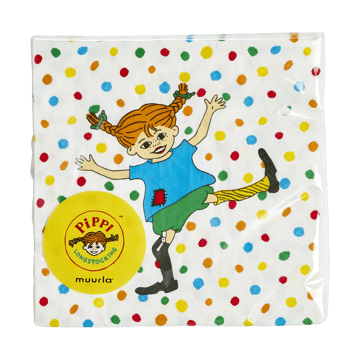 Pippi servietter 33x33 cm 20-pak - Hoppsansa - Muurla