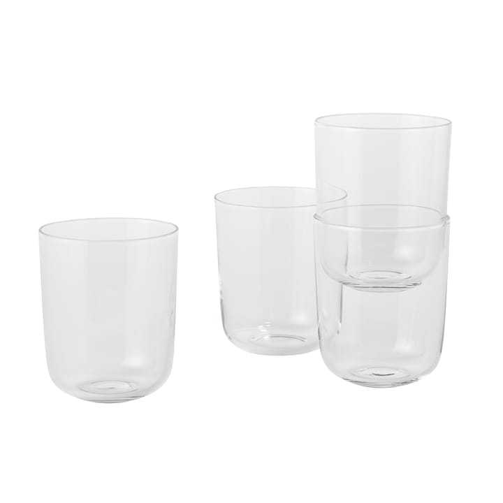 Corky glas højt 4 stk. - Klar - Muuto